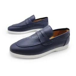 Kiton Loafers Leather Navy