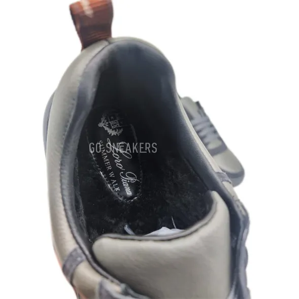 Мужские зимние кроссовки Loro Piana Man Winter Leather Suede Grey