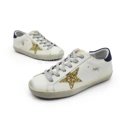 Golden Goose GGDB SSTAR White/Gold Sparkles