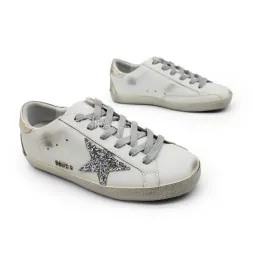 Golden Goose GGDB SSTAR White/Silver Sparkles