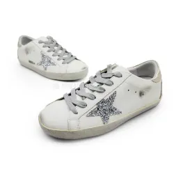 Golden Goose GGDB SSTAR White/Silver Sparkles