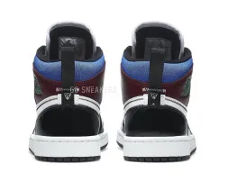 Nike Air Jordan 1 Mid SE Black White Multi-Color