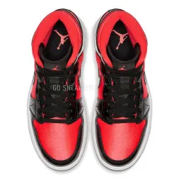 Nike Air Jordan 1 Mid Hot Punch Black