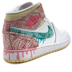 Nike Air Jordan 1 Mid Paint Drip (PS) Ice Cream