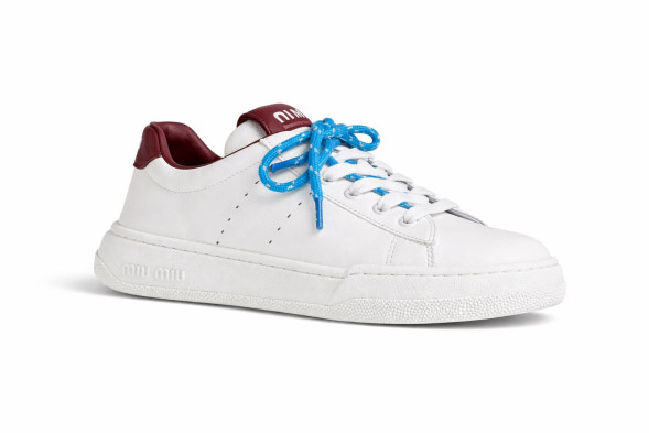 Женские кеды Miu Miu Leather Sneakers White