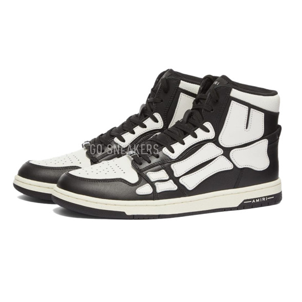 Унисекс кроссовки Amiri Skel Top High Black White 
