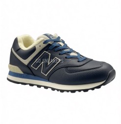 New Balance 574 Winter Leather Black/Blue 