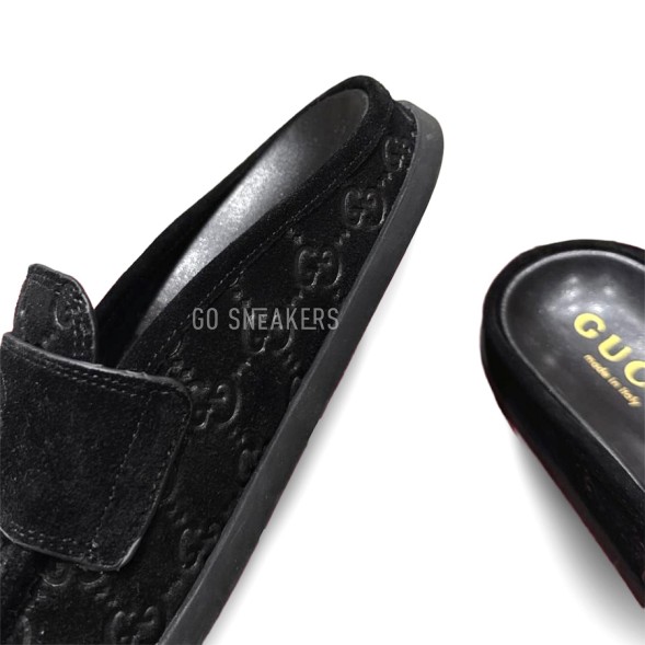 Женские сабо Gucci Sabo Suede Black