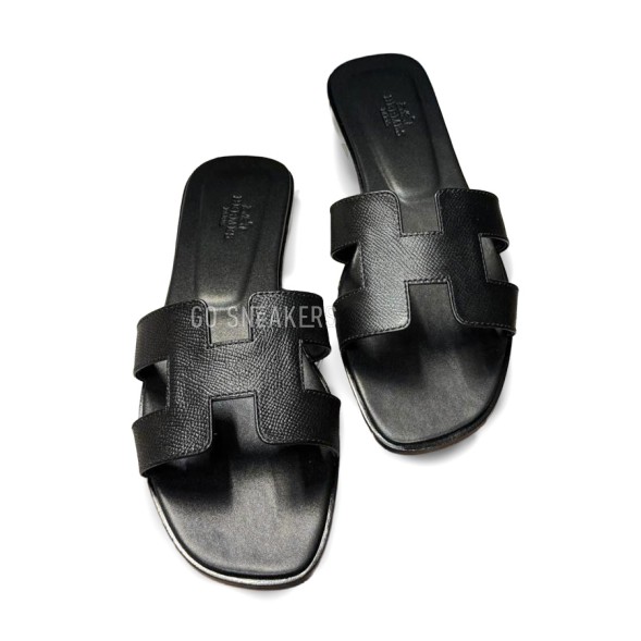 Женские шлепанцы Hermes Flip-flop Black