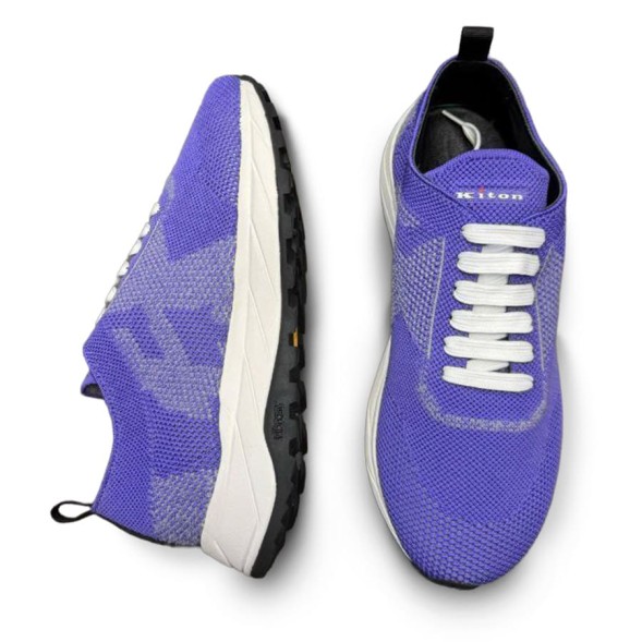 Мужские кроссовки Kiton Patterned Jacquard Purple