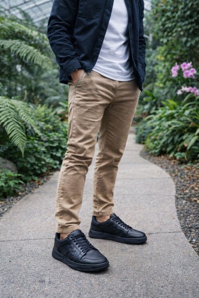 Мужские кроссовки Premiata Low Leather Full Black