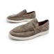 Мужские мокасины Santoni Man Moccasins Grey