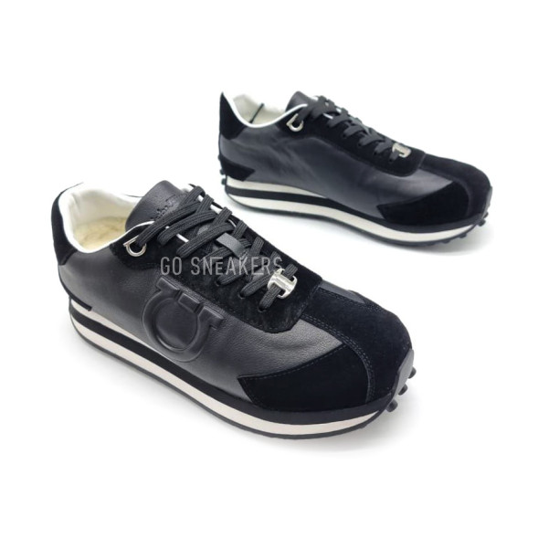 Мужские зимние кроссовки Salvatore Ferragamo Omega Winter Black