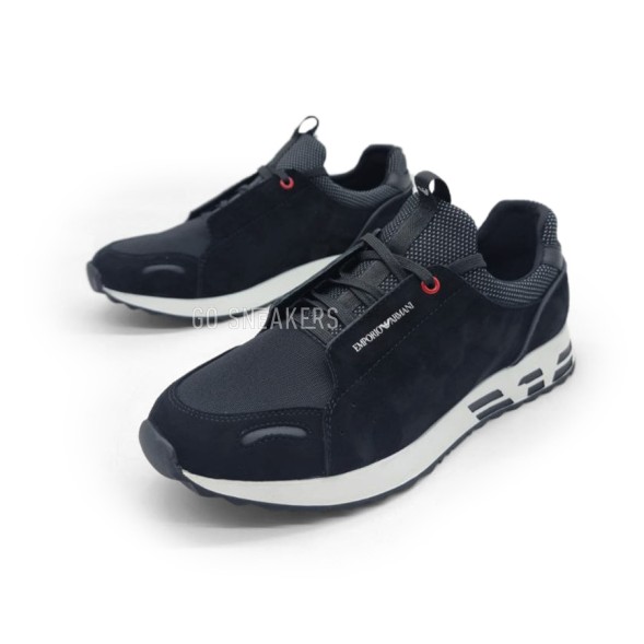 Мужские кроссовки Armani Suede Black