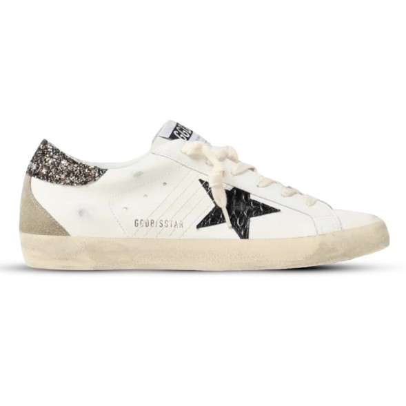 Женские кеды Golden Goose Super-Star Croco-Print Star