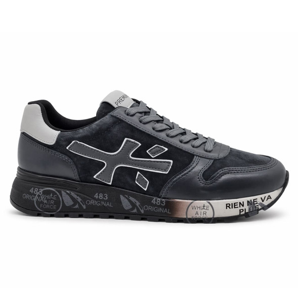 Унисекс кроссовки Premiata 483 Suede/Leather Black/Grey