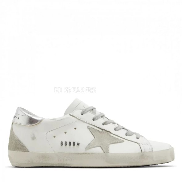 Женские кеды Golden Goose Super-Star With Silver Heel Tab and Metal Stud Lettering