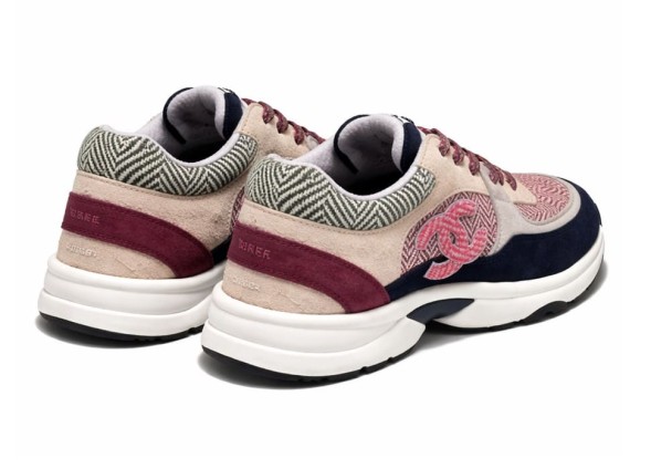 Женские кроссовки Chanel Tweed Sneakers Beige/Pink/Grey