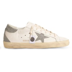Golden Goose Super-Star With Silver Swarovski Crystal Star And Heel Tab