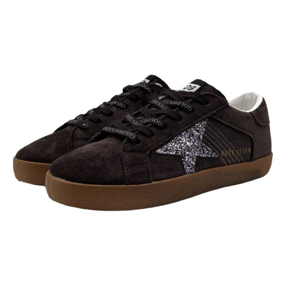 Женские кеды Golden Goose Super Star Suede Brown
