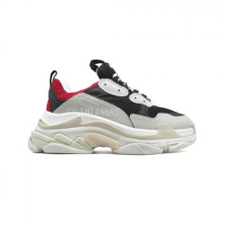 Женские кроссовки Balensiaga Triple S Grey-Black-Red