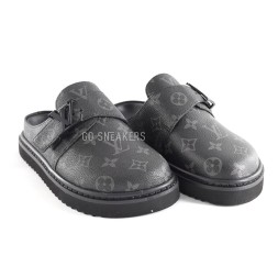 Louis Vuitton Slipper Black Leather 