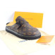 Унисекс тапочки Louis Vuitton Slipper Leather Brown