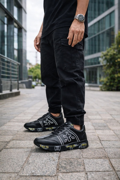 Унисекс кроссовки Premiata Leather Full Black