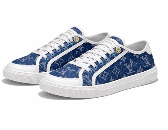 Женские кеды Louis Vuitton Textile Sneakers Blue Jeans