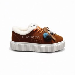 Miu Miu Winter Sneakers Platform Suede Brown