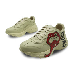 Gucci Rhyton Sneaker With Mouth Print
