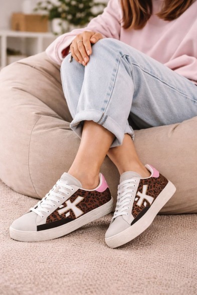 Женские кеды Premiata Outdoor Skateboard Cheetah