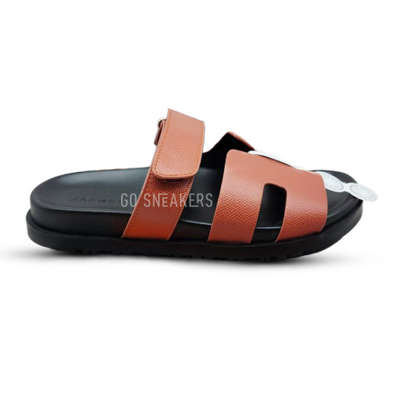 Унисекс сандалии Hermes Flip-flops Chypre Unisex Brown Leather