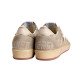 Женские кеды Golden Goose Ball Star Beige Suede with Gold metallic leather star and Bead lettering