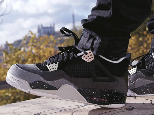 Унисекс кроссовки Nike Air Jordan 4 Black/Grey Game Royal