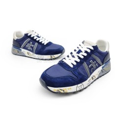Premiata 483 Textile/Suede Navy/Grey