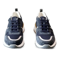 Brunello Cucinelli Suede Textile Navy