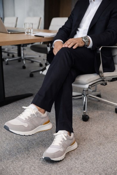 Мужские кроссовки Brunello Cucinelli Suede Textile White