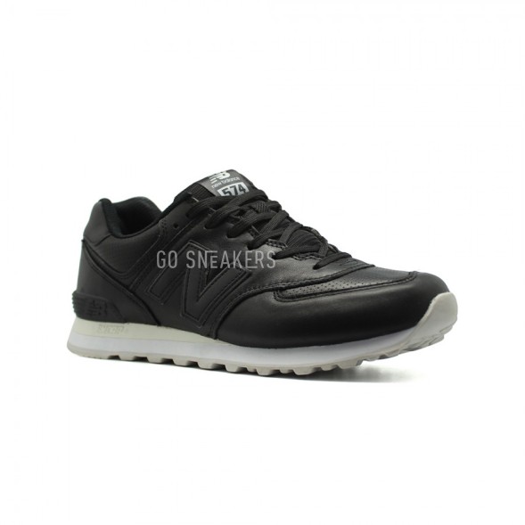 Мужские кроссовки New Balance 574 Premium Black Leather
