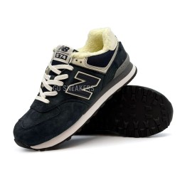 New Balance 574 Suede Winter Black