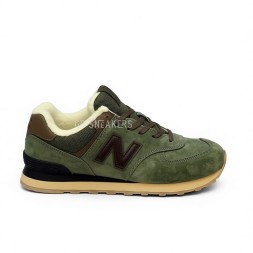 New Balance 574 Suede Winter Khaki
