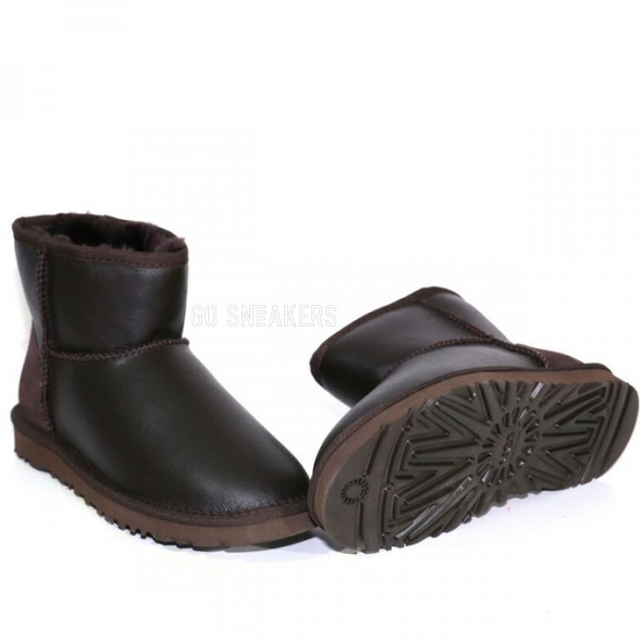 Женские мини угги Mini Metallic Chocolate