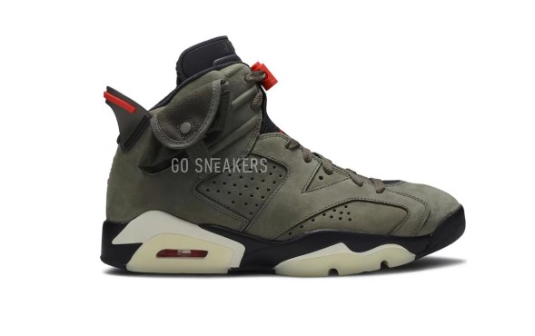 Унисекс кроссовки Travis Scott X Air Jordan 6 Retro Olive