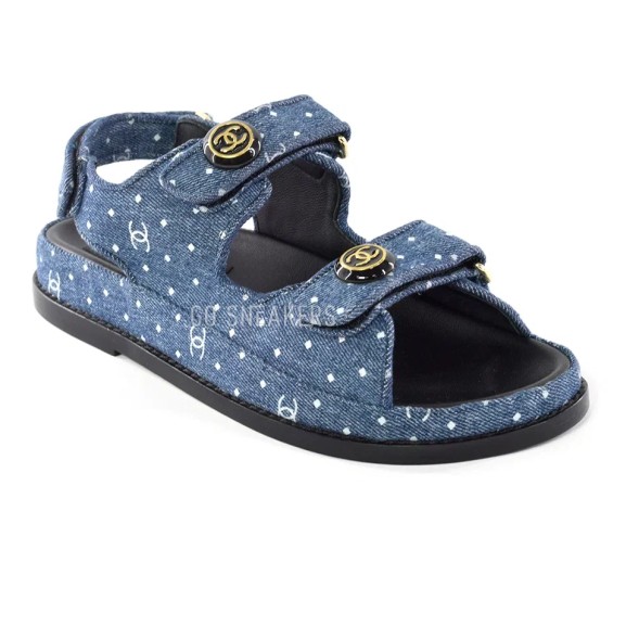 Женские босоножки Chanel Sandals Jeans Blue