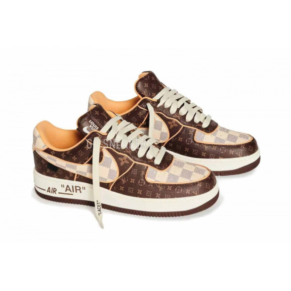 Унисекс кроссовки Nike Air Force 1 Low X Louis Vuitton Monogram Brown