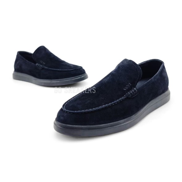 Мужские лоферы Hugo Boss Loafers Suede Dark Grey