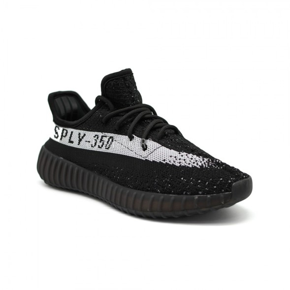 Женские кроссовки Adidas YEEZY 350 SPLY Black-white