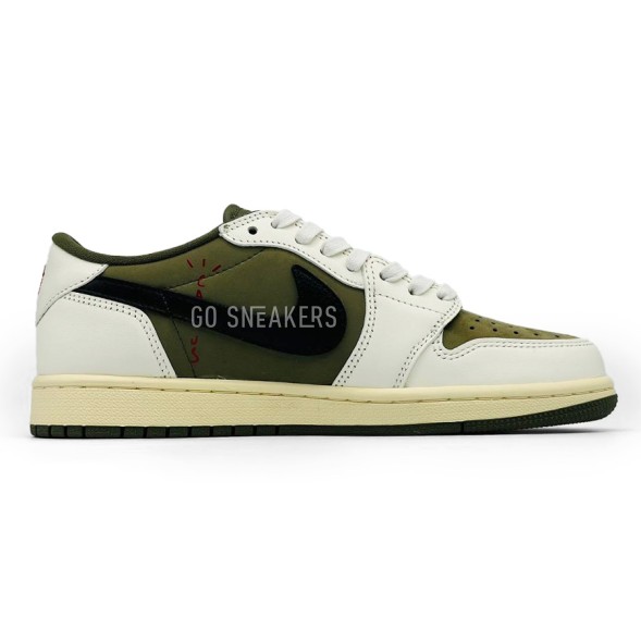Мужские кроссовки Travis Scott x Air Jordan 1 Low Olive Black Swoosh